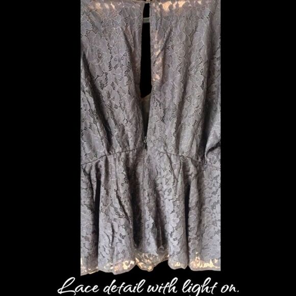 Torrid New Plus Size Black Peplum Lace Puff Sleeve Top. - Picture 6 of 12